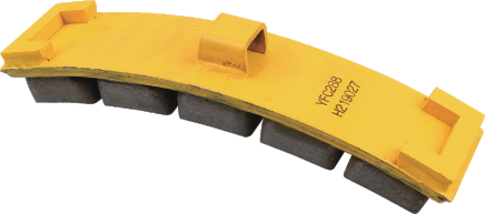 工程车粉末冶金闸瓦 Sintered Brake Shoe for Rail Car